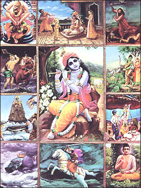 Dasavatharam - The ten evolutionary incarnations of Vishnu